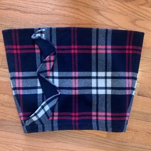 J Crew Navy Plaid Skirt